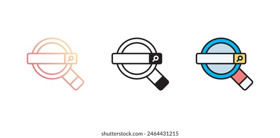 Diseño de ícono de Búsqueda con fondo blanco ilustración de stock