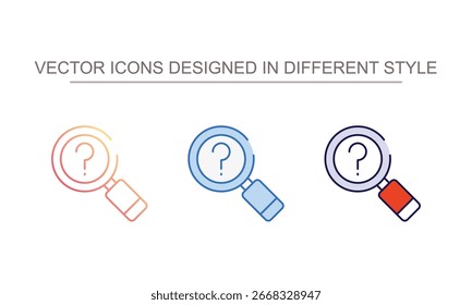 Diseño de icono de Búsqueda con fondo blanco Ilustración de stock