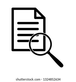 search icon. document icon. search in document sign. 