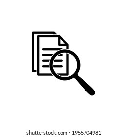 search icon. document icon. search in document sign. 