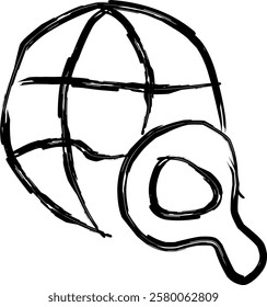 search icon in Doodle style