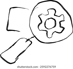 search icon in Doodle style