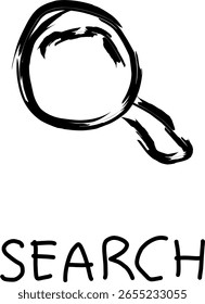 Icono de búsqueda en estilo doodle