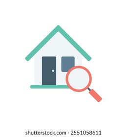 Suchsymbol. Symbol für bearbeitete Suche, Vektor