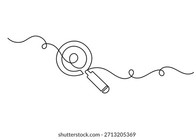 Suchsymbol elegant eine Zeile minimale Umrisszeichnung einzelne Vektorgrafik