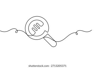 Suchsymbol elegant eine Zeile minimale Umrisszeichnung einzelne Vektorgrafik