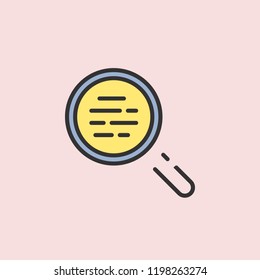 Search icon. Element of color education for mobile concept and web apps illustration. Thin line icon for website design and development, app development