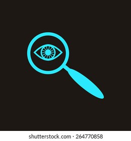 Search icon - Eye in magnification.