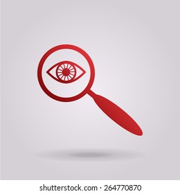 Search icon - Eye in magnification.