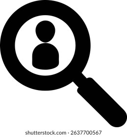 Search Icon Filled Silhouette Vector Illustration for Web Exploration