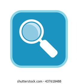 Search icon. Find icon with magnifying glass in flat design style. Loupe illustration
