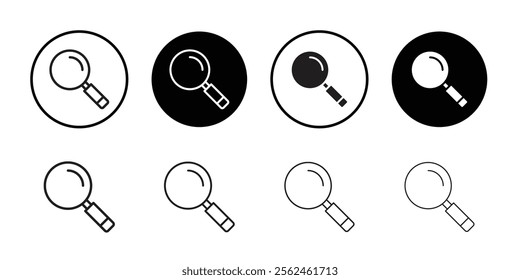 Search icon Flat art in black and white isolated