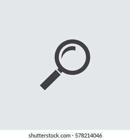 Search icon in a flat design in black color. Vector illustration eps10