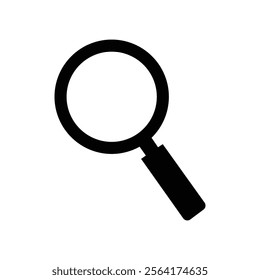 Search Icon flat design. Magnifying glass symbol, SEO icon, search icon clip art, zoom in and zoom out symbol, Magnifying glass sign isolated.