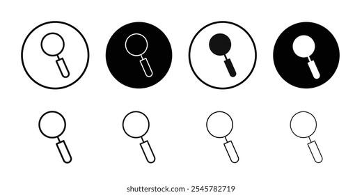 Search icon flat line symbol set.