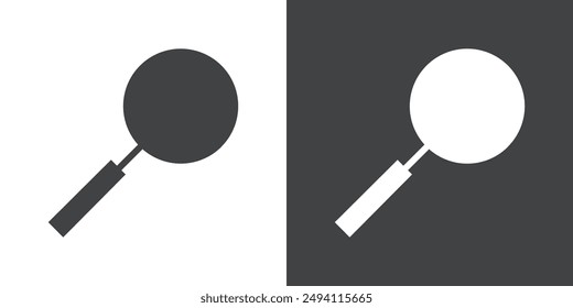 search icon Flat set in black and white color outline vector
