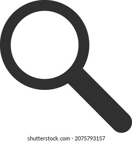 Search icon with flat style. Isolated vector search icon image on a white background.