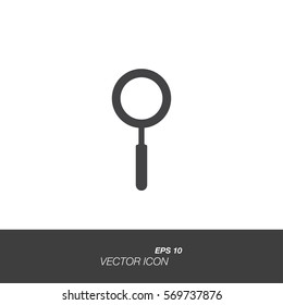 Search icon in flat style isolated on white background. Search symbol for your design and logo. Vector illustration EPS 10.