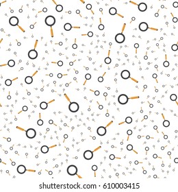 Search icon in flat style isolated in a circle. Vector seamless pattern flat illustration EPS 10
