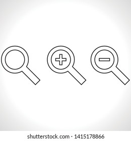 search icon, flat vector graphic on isolated background. - Vector