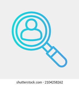 Search icon in gradient style about social media, use for website mobile app presentation