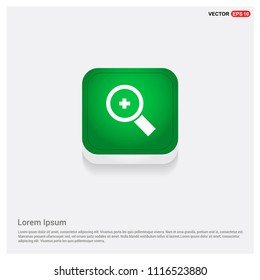 search icon Green Web Button - Free vector icon