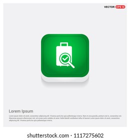 search icon Green Web Button - Free vector icon