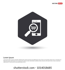 search icon Hexa White Background icon template