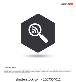 Search Icon Hexa White Background icon template - Free vector icon