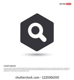 search icon Hexa White Background icon template - Free vector icon
