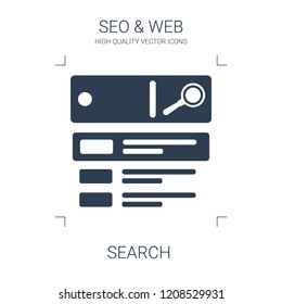 search icon. high quality filled search icon on white background. from seo web collection flat trendy vector search symbol. use for web and mobile