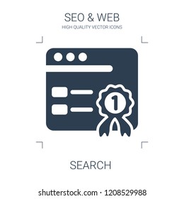 search icon. high quality filled search icon on white background. from seo web collection flat trendy vector search symbol. use for web and mobile