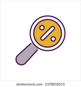 Search icon islolate white background vector stock illustration.
