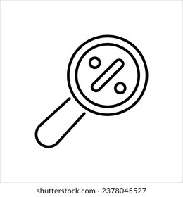 Search icon islolate white background vector stock illustration.