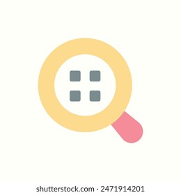 search icon, isolated flat ui icon set