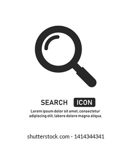 Search Icon. Isolated Magnifying Glass Icon. Internet Search. Find Result Sign. Zoom Thing. EPS 10