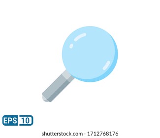 Search Icon Isolated On White Background. Trendy Search Icon In Flat Style. Magnifying Glass Icon For Graphic Designer, Ui, Logo And Website. Editable Color. EPS 10