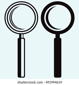 Search. Icon isolated on white background. Silhouette