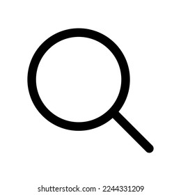 Línea de icono de búsqueda aislada en fondo blanco. Icono delgado plano negro sobre el estilo de contorno moderno. Símbolo lineal y trazo editable. Ilustración vectorial de trazo simple y de píxel perfecto.