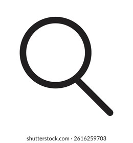 Search icon line magnifying glass find vector