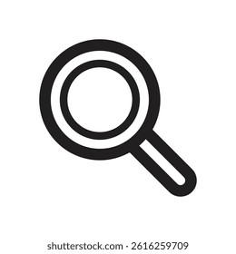 Search icon line magnifying glass find vector