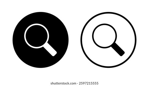 Search icon logo design. search magnifying glass sign and symbol