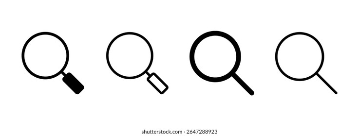 Ícone de pesquisa design de logotipo. pesquisar sinal de lupa e símbolo