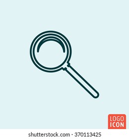 Search Icon logo line flat design. Vector illustration.