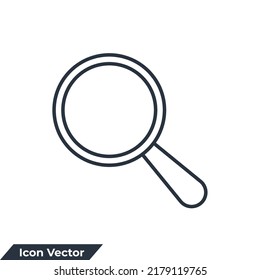 ilustración vectorial del logotipo del icono de búsqueda. plantilla de símbolo de cristal de ampliación para colección de diseño gráfico y web