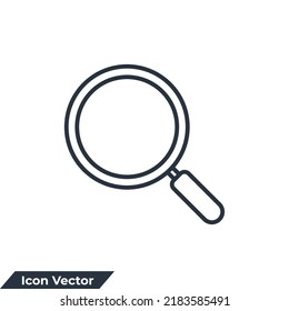 Suchsymbol, Vektorgrafik. Vorlage für die Erstellung von Bildmaterial und Webdesign