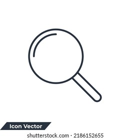 ilustración vectorial del logotipo del icono de búsqueda. Plantilla de símbolo de cristal de ampliación para colección de diseño gráfico y web