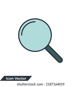 Suchsymbol, Vektorgrafik. Vorlage für die Erstellung von Bildmaterial und Webdesign