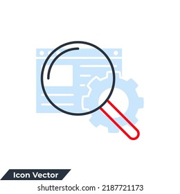 Suchsymbol, Vektorgrafik. Vorlage für die Erstellung von Bildmaterial und Webdesign