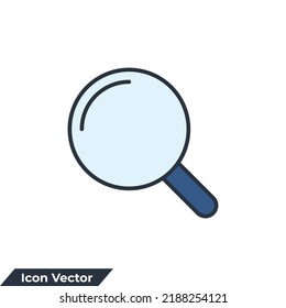 Suchsymbol, Vektorgrafik. Vorlage für die Erstellung von Bildmaterial und Webdesign